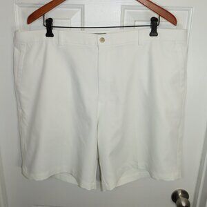 Peter Millar Mens 42 Wicking Crown Sport White Salem Performance Golf Shorts 9"